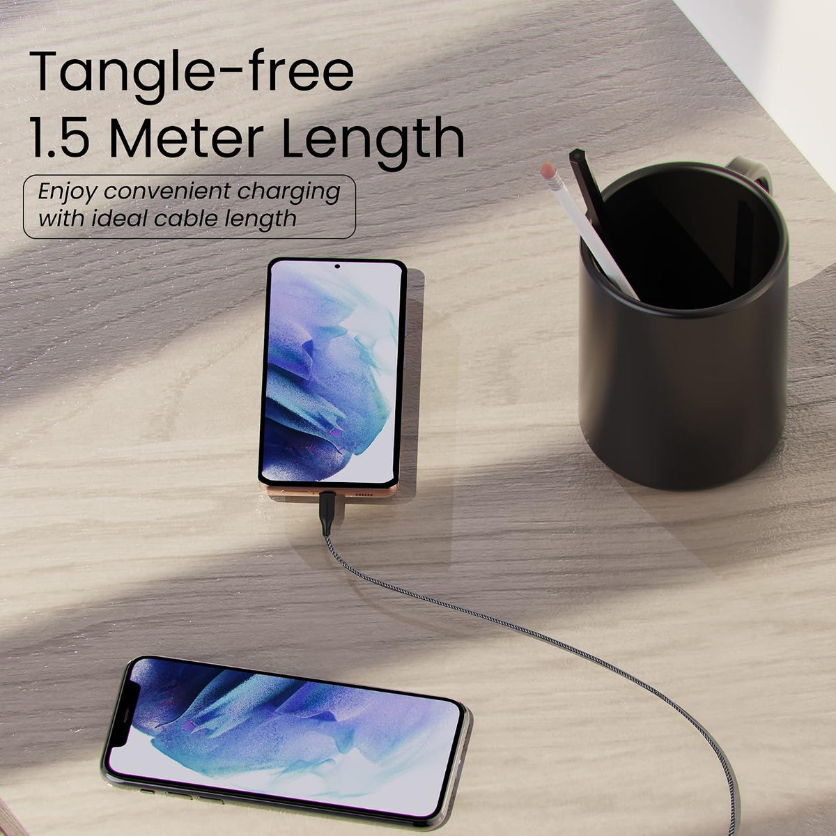 Ambrane RCT-15 (A) Fast Charging Type C Cable 3A 1.5m
