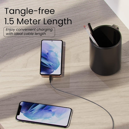 Ambrane RCT-15 (A) Fast Charging Type C Cable 3A 1.5m