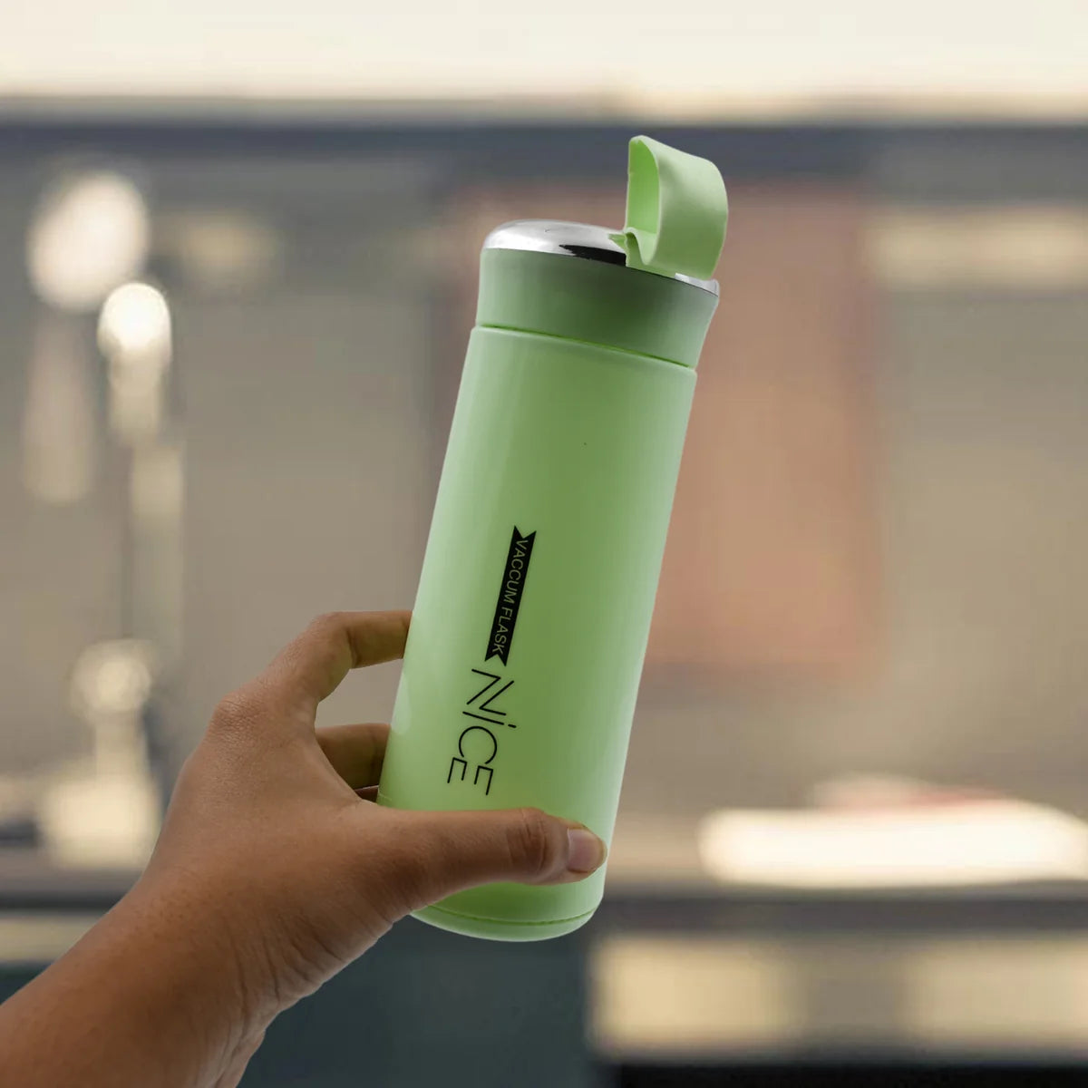 6955 Outdoor Sport Water Bottle 400ml Leak Proof Bpa-free For Travel Cold And Hot Water Glass Water Bottle With Daily Water Intake For Gym And Children .