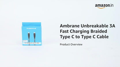 Ambrane RCT-15 (A) Fast Charging Type C Cable 3A 1.5m