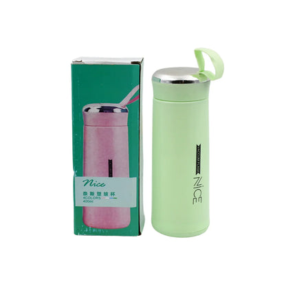 6955 Outdoor Sport Water Bottle 400ml Leak Proof Bpa-free For Travel Cold And Hot Water Glass Water Bottle With Daily Water Intake For Gym And Children .